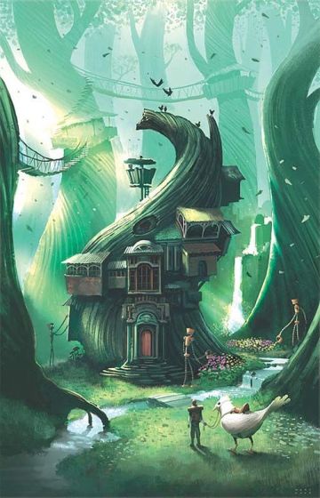 tree house of swirling vines