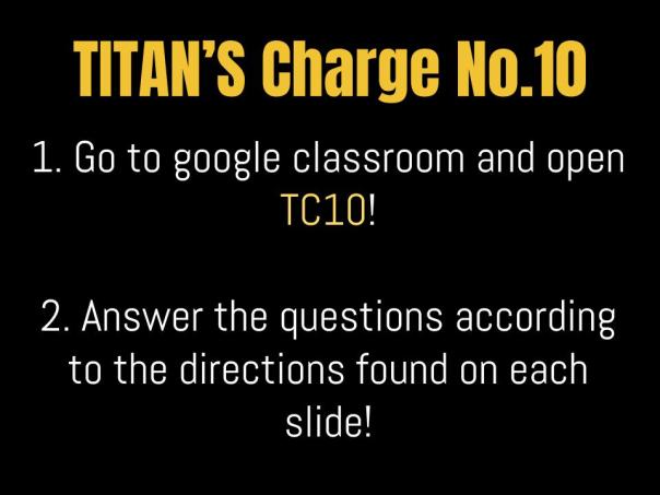 TITAN'S Charge No.10 16-17
